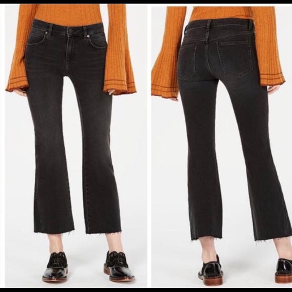 Free People Rita Crop Flare Jeans Black NWOT - Picture 6 of 6
